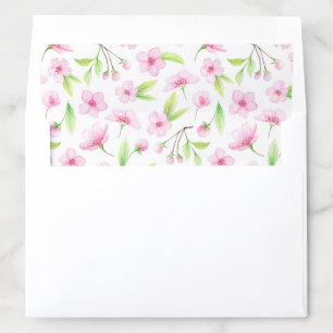 Pink Blossom and flower baby shower Envelope Liner