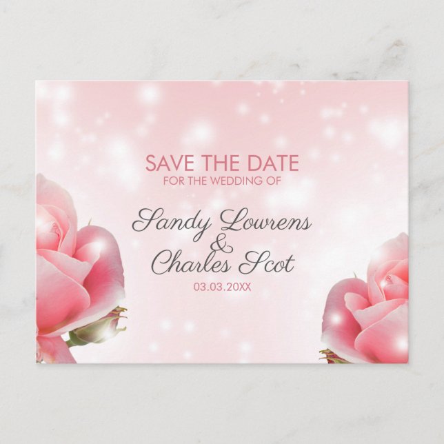 Pink Blossom Announcement Postcard (Front)