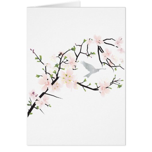 Pink Blossom Bird Cards (Front)