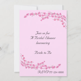 Pink Blossom Bridal Shower Invitation