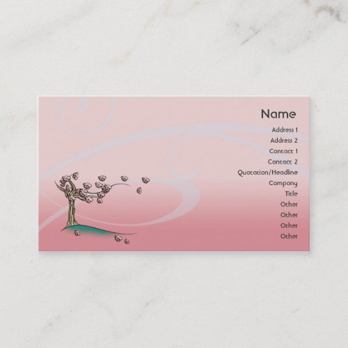Pink Blossom - Business Business Card Templates