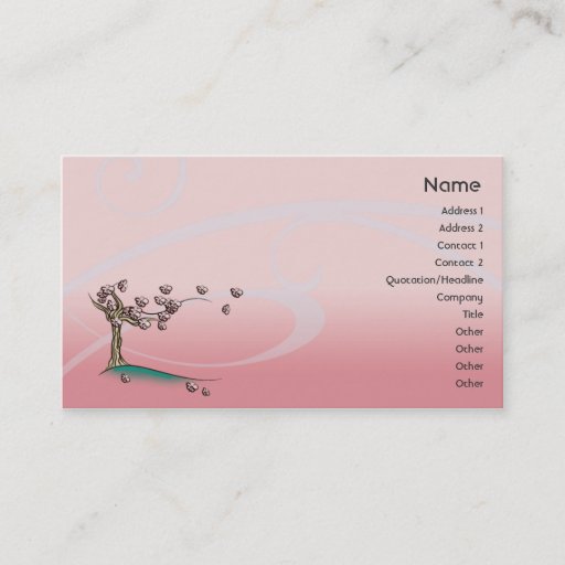 Customizable Pink Blossom - Business Business Card Templates