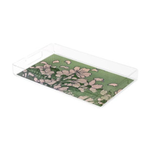 Pink Blossom Cascade Acrylic Tray