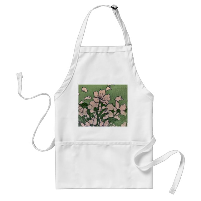 Pink Blossom Cascade  Adult Apron (Front)