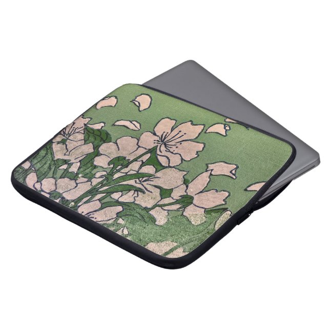 Pink Blossom Cascade Electronics Bag (Front Top)