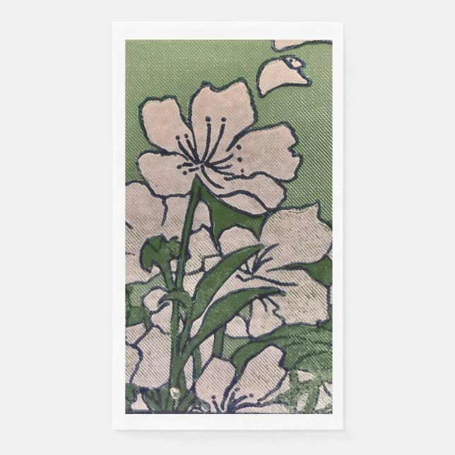 Pink Blossom Cascade  Paper Guest Towels (Front)