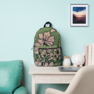 Pink Blossom Cascade  Printed Backpack