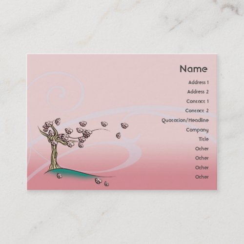 Pink Blossom - Chubby Business Card