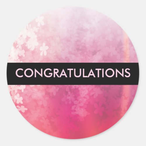 Pink Blossom Congratulations Sticker