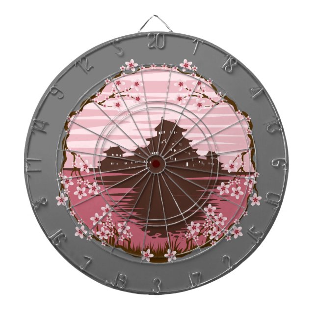 Pink Blossom   Dart Board (Front)