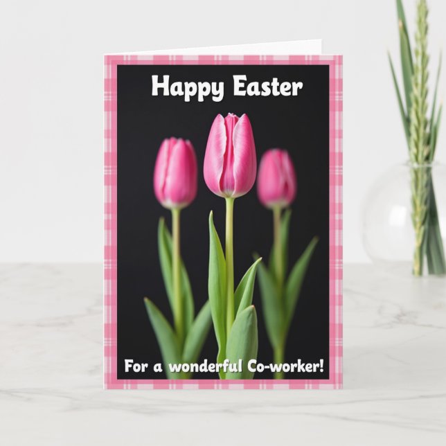 Pink Blossom Easter Card (Front)