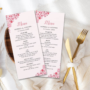 Pink Blossom – Elegant Sakura Flowers Wedding Program