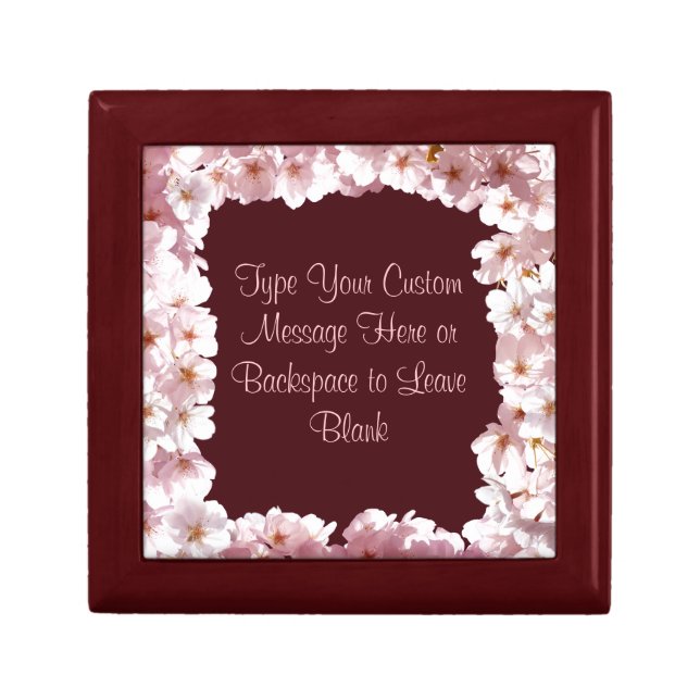 Pink Blossom Gift Box Personalized Flower Boxes (Front)