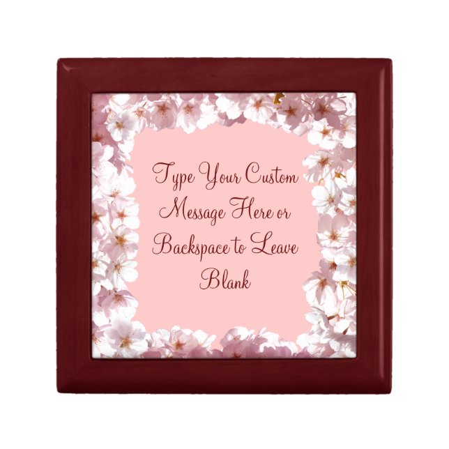 Pink Blossom Gift Box Personalized Flower Boxes (Front)