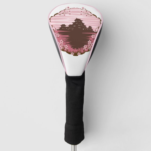 Pink Blossom Golf Head Cover (Front)