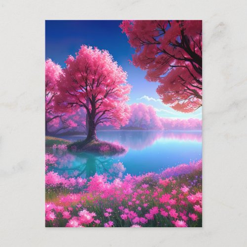 Pink Blossom Haven Postcard