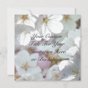 Pink Blossom Invitations Personalized RSVP Cards