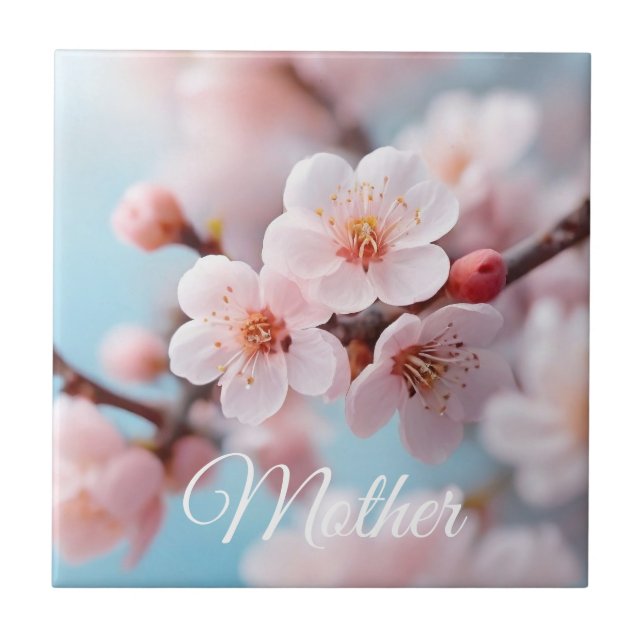 Pink Blossom Magic  Ceramic Tile (Front)