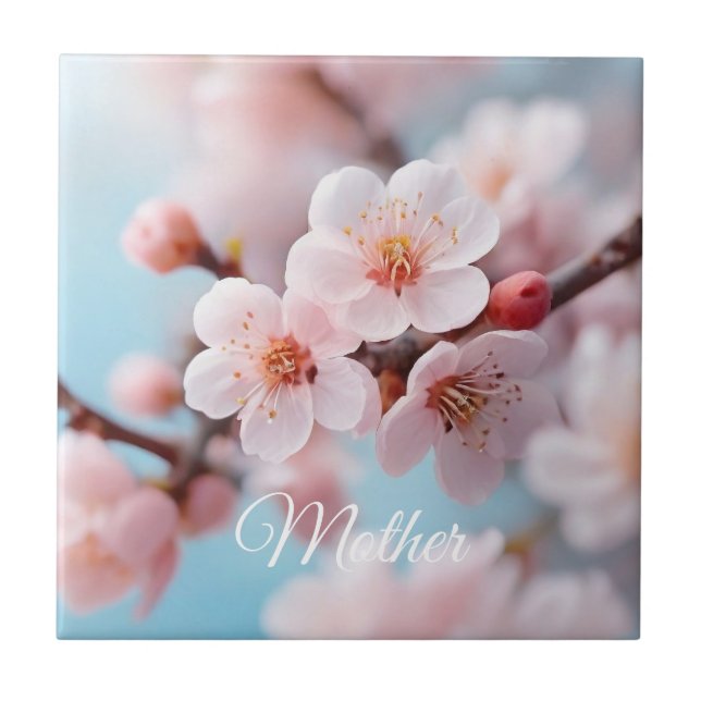 Pink Blossom Magic  Ceramic Tile (Front)
