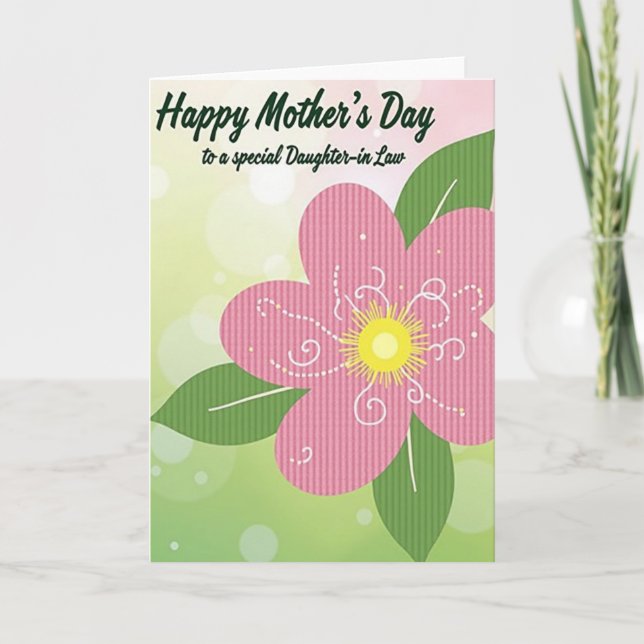 Pink Blossom Mothers Day Sweet Card (Front)