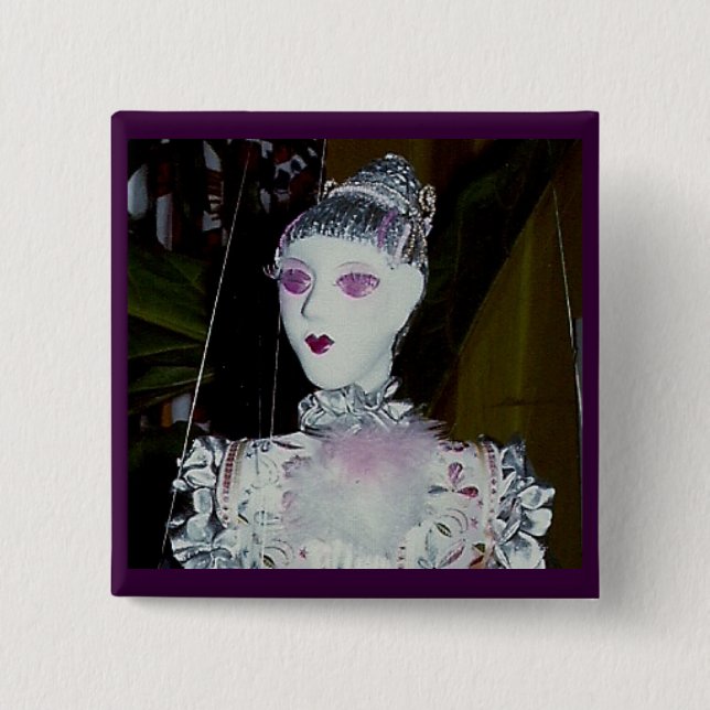 Pink blossom portrait button (Front)