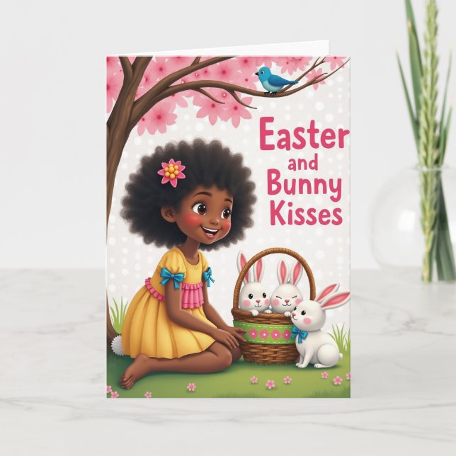 Pink Blossom Springtime Scene Card (Front)