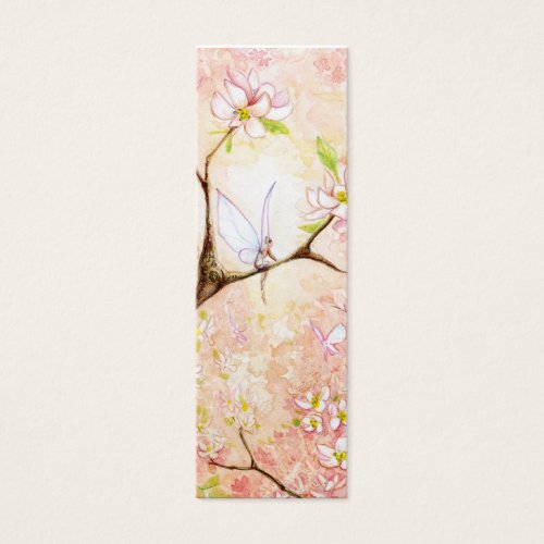 Pink Blossom View Bookmark Business Card Template