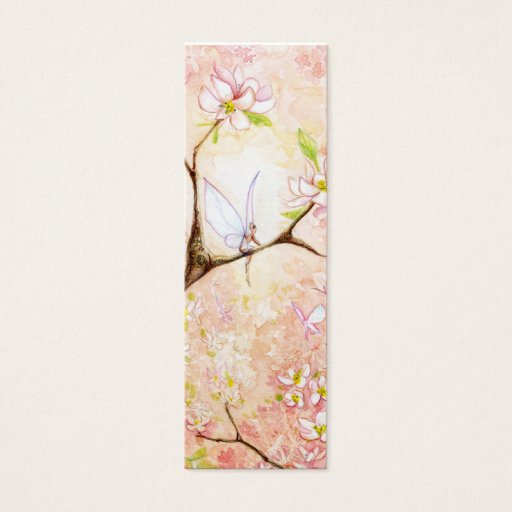 Customizable Pink Blossom View Bookmark Business Card Template