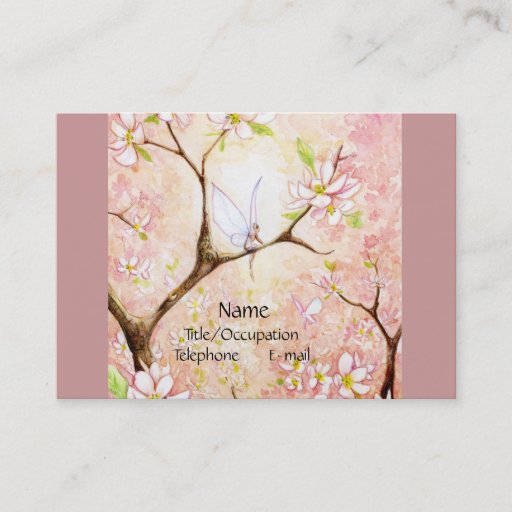 Customizable Pink Blossom View Business Cards