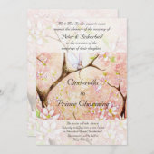 "Pink Blossom View" Invitation (Front/Back)