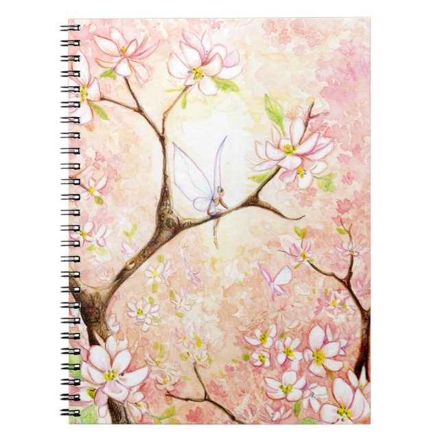 "Pink Blossom View" Notebook (Front)