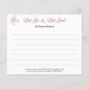 Pink Blossom Women's Prayer Request Card Flyer