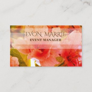 Pink Blossoms  floral Busines Card
