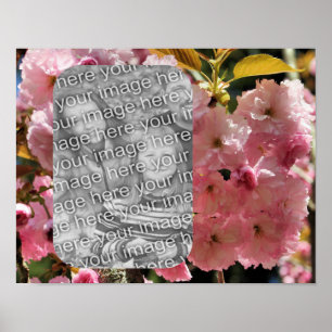 Pink Blossoms Frame Create Your Own Photo Poster