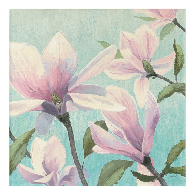 Pink Blossoms from the South Acrylic Print (Front)