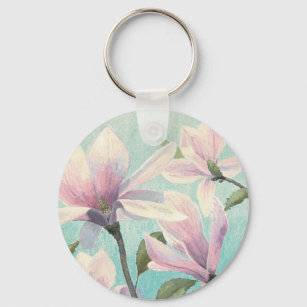 Pink Blossoms from the South Keychain