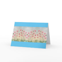 Pink Blossoms Greeting Card Deluxe