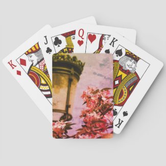Pink Blossoms, Lamp Photography  Playing Cards