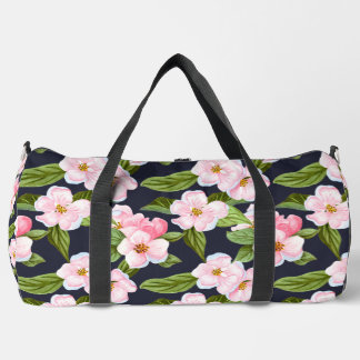 Pink Blossoms Large Duffel Bag