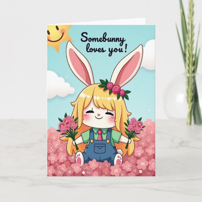 Pink Blossoms Love Card (Front)