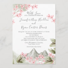 Pink Blossoms Mountain Wedding