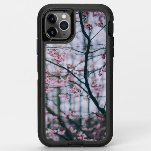 pink blossoms nature OtterBox defender iPhone 11 pro max case