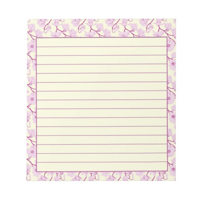 Pink blossoms notepad (Front)