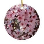 Pink Blossoms on Ornamental Flowering Tree Ceramic Ornament