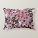 Pink Blossoms on Ornamental Flowering Tree Decorative Pillow