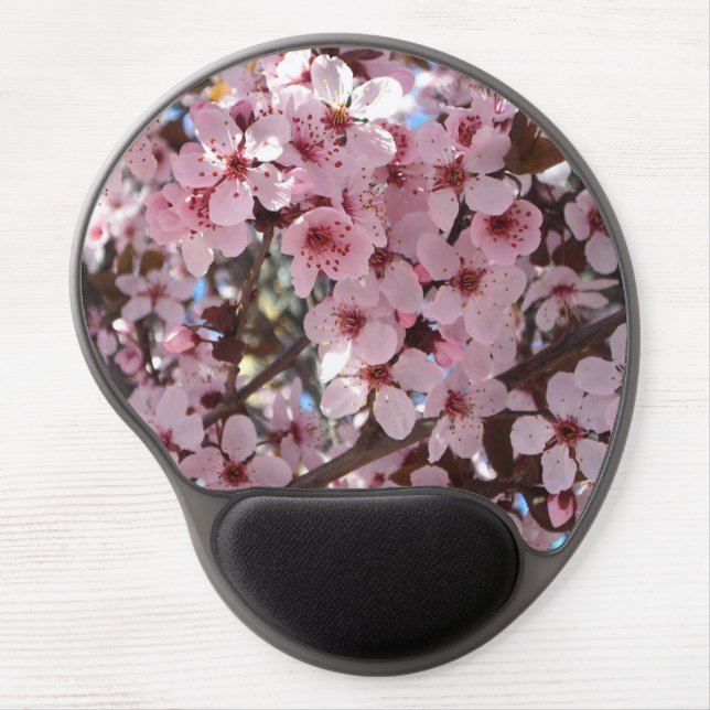 Pink Blossoms on Ornamental Flowering Tree Gel Mouse Pad (Front)