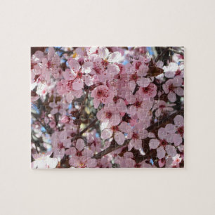 Pink Blossoms on Ornamental Flowering Tree Jigsaw Puzzle