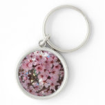 Pink Blossoms on Ornamental Flowering Tree Keychain