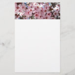 Pink Blossoms on Ornamental Flowering Tree Stationery
