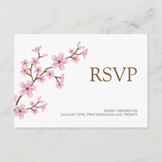 PInk Blossoms RSVP Cards
